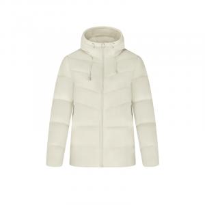 361° Пуховик Women's Light Beige Gray с капюшоном утепленный