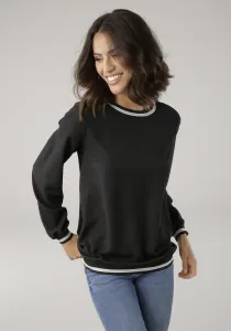 Блузка-слип Laura Scott с контрастным поясом из блестящей пряжи, черный