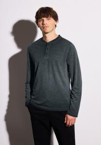 Топ Street One MEN HENLEY LANGARM, Schwarz/Black