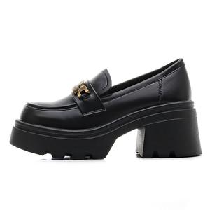 Лоферы 7 см женские La Chapelle, Matte Black