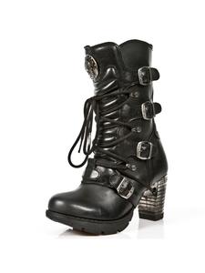 Ботильоны на шнуровке New Rock M-TR003-S1, черный