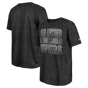 Мужская черная футболка oversize san antonio spurs enzyme washed New Era