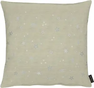 АПЕЛЬТ декоративная подушка "9600", чехол с наполнителем, 1 шт APELT 39х39 см, цвет silberfarben/taupe + Sterne