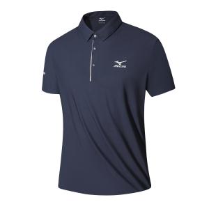 Унисекс поло Mizuno, темно-синий