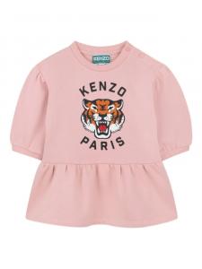 Kenzo Kids платье с принтом Tiger, розовый