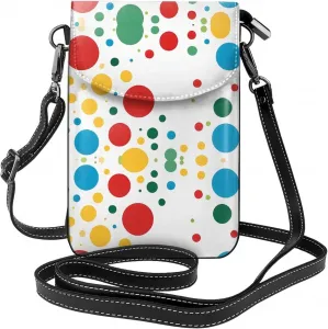 Маленькая сумочка для телефона с принтом в горошек Twister, сумка через плечо с магнитной застежкой и отделениями для карт, из искусственной кожи Ultra Fiber.