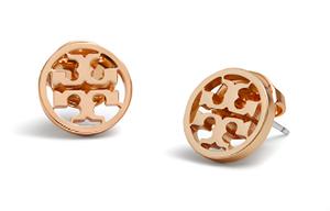 Серьги-гвоздики Miller Double T с логотипом TORY BURCH, золото