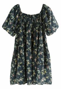 Платье Next SQUARE NECK BOHO TIERED , Navy Floral/Blue
