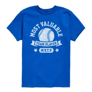 Бейсбольная футболка с графическим принтом самого ценного игрока команды для мальчиков 8-20 лет Licensed Character, синий