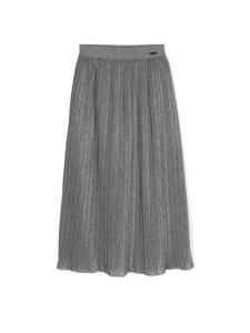 Monnalisa плиссированная юбка миди с люрексом, серый