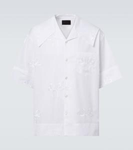 Вышитая хлопковая рубашка Simone Rocha, белый