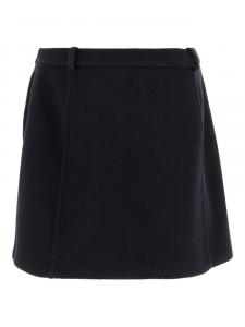 Мини-юбка из шерсти с узором «ёлочка» Jil Sander, синий