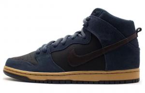 Кроссовки Nike SB Dunk High Classic Charcoal Tar, черный/синий