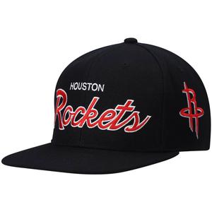 Мужская черная кепка Mitchell & Ness Houston Rockets Hardwood Classics Script 2.0 Snapback