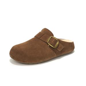 SAFIYA Женские тапочки с закрытым носком кофе, цвет Coffee