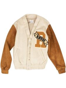 RHUDE замшевый бомбер, нейтральный цвет