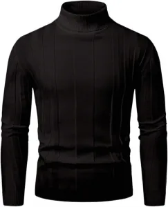 Мужской повседневный свитер-пуловер 2025 с воротником-стойкой