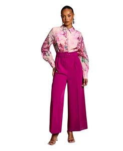 Комбинезон для невысоких девушек с широкими штанинами Coast, Plum