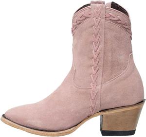 Женские ботильоны YDN с объемным каблуком, стильные с закрытым носком, низким толстым каблуком, боковой молнией, удобные короткие ботиночки, размеры 4-16 US, Pink