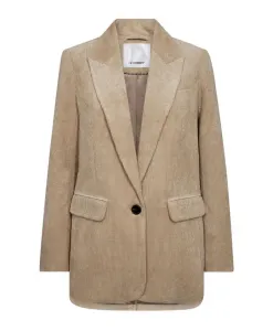 Вельветовый блейзер песочного цвета Co'Couture, бежевый