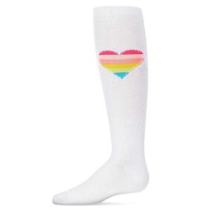 Носковое изделие Neon stitched heart cotton blend knee high Memoi