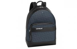 M_Gram 4810 Рюкзак из холста с кожаной спинкой Tubas Мужской Синий Черный MONTBLANC