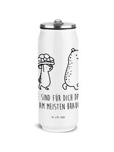 Mr. & Mrs. Panda Бутылка для воды с изображением белой черепахи и мыши, с надписью