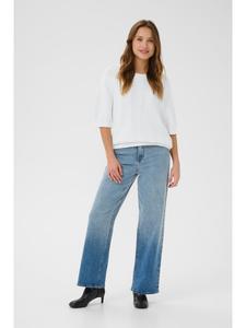 Kaffe KAwhitney Вязаный свитер свободного кроя цвета Мел