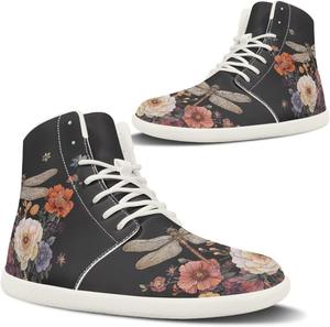 Pugasmiru Женские зимние ботинки Barefoot с широкой пяткой, с утеплителем, для прогулок на улице, противоскользящие, с белой подошвой