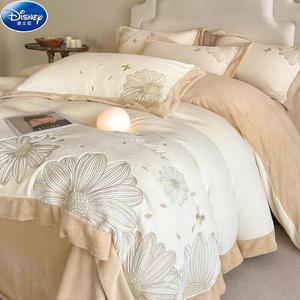 Disney Комплект постельного белья, 150 см, 4 предмета, кремово-белый + шампань