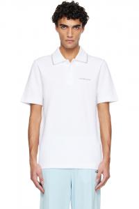 Casablanca Белая рубашка поло с тисненым лавровым венком