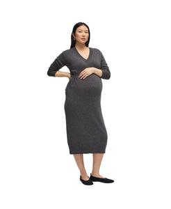 Уютное миди-платье с V-образным вырезом от Ingrid + Isabel для беременных Ingrid + Isabel, Dark grey