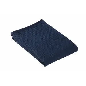 Полотенце для сауны Rom с вафельным узором Vossen, темно-синий