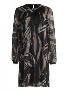 Betty Barclay Шифоновое платье с длинными рукавами, бежево-черного цвета