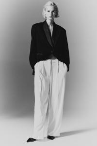 Элегантные брюки прямого кроя H&M, белый