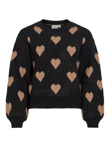 VILA Свитер 'VILUNA' в черном цвете