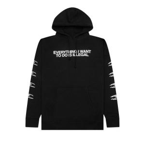 Худи Pleasures Illegal Hoodie, Black