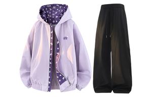 Повседневная спортивная одежда Unisex WARRIOR, розовый фиолетовый+черный