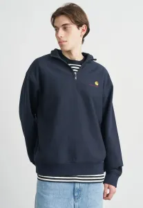 Толстовка с застежкой-молнией до середины груди и надписью в американском стиле Carhartt Wip, Deep Night