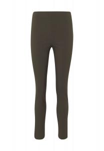 Брюки из ткани «клетчатка», приталенного кроя, с завышенной талией, женские Galeria, хаки