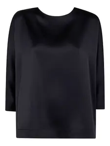 Атласная рубашка на пуговицах Drhope, черный