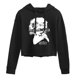 Укороченная толстовка с рисунком Juniors' Grease Sandy Sassy "Pure Pink" Licensed Character, черный