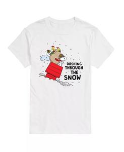Мужская футболка с коротким рукавом Peanuts Dashing Through Snow AIRWAVES, белый