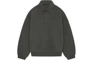 Лонгслив-поло Fear Of God Essentials Spring, чернильно-черный