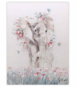 Акриловая картина ручной работы KUNSTLOFT Herz und Seele цвет multicolor/taupe