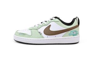 Обувь для скейтбординга Court Borough для детей, начальная школа Nike, белый/зеленый