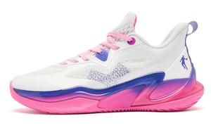 Баскетбольные кроссовки Wind Blade 4 Generation Basketball Shoes Men Low-Top  White / Digital Pink Qiaodan