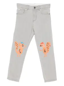 Джинсы с принтом Stella McCartney Kids, серый