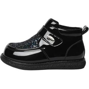 Детские кожаные ботинки для детей Snoffy, черный