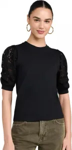 Футболка FRAME Frankie с кружевными рукавами